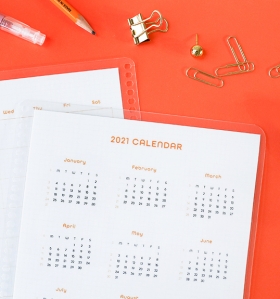 2021 Mini Calendar & Monthly Schedule Board